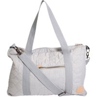 Sebra große Wickeltasche mit Schultergurt gesteppt aus Baumwolle (45x30 cm) in grau