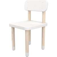 Flexa Kinderstuhl PLAY mit Lehne und Beinen aus Eschenholz in weiß (Sitzhöhe 30cm)