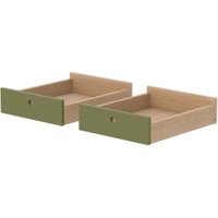 Flexa Schubkasten-Set für Schreibtisch Popsicle aus Holz für Kinder (TÜV geprüft) in grün