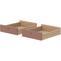 Flexa Schubkasten-Set für Schreibtisch Popsicle aus Holz für Kinder (TÜV geprüft) in rosa