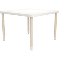 Flexa Kindertisch PLAY mit Beinen aus Eschenholz in weiß (65x65 cm)