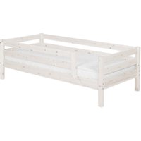 Flexa Classic Kinderbett aus Holz (90x200cm) mit 3/4 Absturzsicherung in weiß
