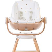 Childwood Evolu Sitzkissen für Neugeborenen-Sitzschale aus Jersey in weiß mit Punkten in gold