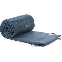 Nobodinoz Bettnestchen Elements aus Baumwolle (207x32x2 cm) dunkelblau mit Sternen in gold