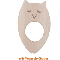 Wooden Story Greifling Eule aus Ahornholz mit Wunsch-Gravur