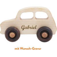 Wooden Story Holzauto Citroen 2CV mit Wunsch-Gravur