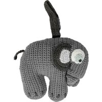 Sebra Häkel-Spieluhr Fanto der Elefant für Wickeltisch/Babybett in grau