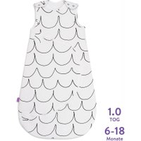 Snüz Kleinkind-Sommerschlafsack Welle aus Baumwolle 1.0 Tog (6 - 18 Monate) in weiß