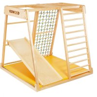 Kidwood Kinder-Klettergerüst Segel BASIS Set aus Holz (3-teilig) für Kinderzimmer