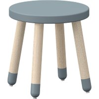 Flexa PLAY Kinderhocker Light Blue mit Beinen aus Eschenholz (30cm)