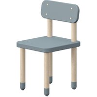 Flexa PLAY Kinderstuhl Light Blue mit Lehne und Beinen aus Eschenholz (Sitzhöhe 30cm)