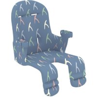 QuarttoLino Sitzkissen aus Baumwolle für 4-in-1 Kinderhochstuhl in blau