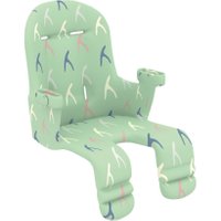 QuarttoLino Sitzkissen aus Baumwolle für 4-in-1 Kinderhochstuhl in grün