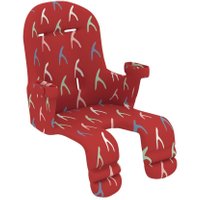 QuarttoLino Sitzkissen aus Baumwolle für 4-in-1 Kinderhochstuhl in rot