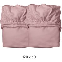 Leander Spannbettlaken aus Bio-Baumwolle (60x120 cm) 2er-Pack Dusty Rose