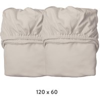 Leander Spannbettlaken aus Bio-Baumwolle (60x120 cm) 2er-Pack Cappuccino