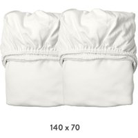 Leander Spannbettlaken aus Bio-Baumwolle (70x140 cm) 2er-Pack Snow
