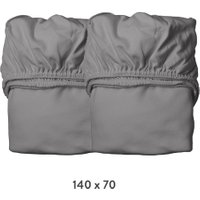 Leander Spannbettlaken aus Bio-Baumwolle (70x140 cm) 2er-Pack Cool Grey