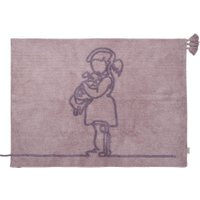 Minividuals waschbarer Teppich Girl with Puppy (120x170 cm) aus Baumwolle rechteckig
