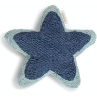 Minividuals Kissen aus Baumwolle Stern (40 cm) waschbar in blau