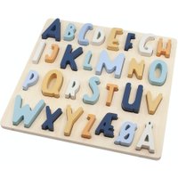 Sebra Steckpuzzle aus Holz ABC (ab 3 Jahren) in blau