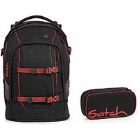 Satch Pack Black Volcano Schulrucksack Set 2tlg