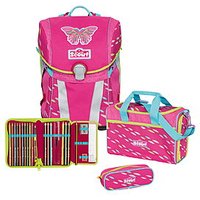 Scout Sunny Pink Butterfly Schulranzenset 4 tlg
