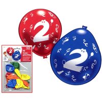 Geburtstagsballons mit Zahl 2