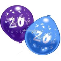 Luftballons als Zahlenballons zum 20. Geburtstag