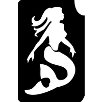 Neugierige Meerjungfrau Tattooschablone