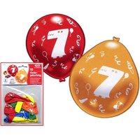 Zahlenballons für 7. Kindergeburtstag