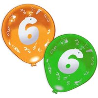 Zahlenballons für 6. Kindergeburtstag