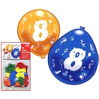 Zahlenballons für 8. Geburtstag aus Latex