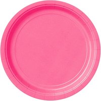 Pappteller einfarbig pink 8 Stück