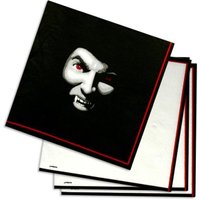 Gruselparty-Servietten mit Vampir aus Papier