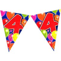 Wimpelkette zum 4. Geburtstag im Ballondesign