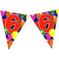 Wimpelkette zum 6. Geburtstag im Ballondesign