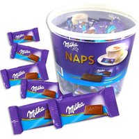 Milka Naps - 207 leckere Milka-Alpenmilch Schokoladen-Tafeln in der 1 kg Box