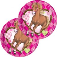 Pony Kuchenteller in Pink mit süßen Herzen