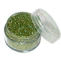 Apfelgrün-Metallic Glitter-Späne im 5ml Töpfchen für zauberhafte Glitzertattoos und zum Basteln