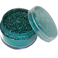 Aquamarin-Metallic Glitterstaub im 5ml Töpfchen für Glimmertattoos & neue Dekorationsideen