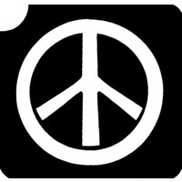 Peace-Logo Tattooschablone für friedvolle Glitzertattoos
