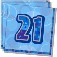 BIRTHDAY-Servietten mit 21