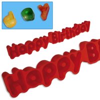 Eiswürfelzubereiter für den Happy Birthday-Schriftzug