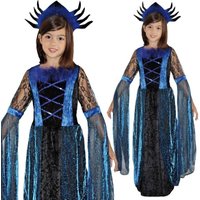 Midnight Princess 2-teiliges Kostüm mit bodenlangem Kleid und Haarkrone