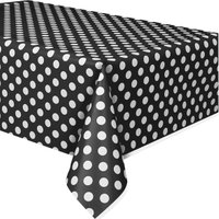 Tischdecke schwarz +weiße Punkte