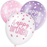 Happy Birthday-Ballons 6er Pack
