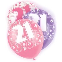 Latexballons mit Zahl 21 für Birthday