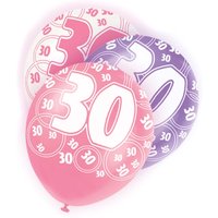 Latexballons Zahl 30 + Happy Birthday