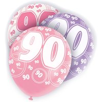 Latexballons mit 90 + Happy Birthday